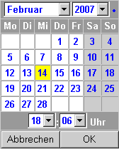 Pop-up-Kalender